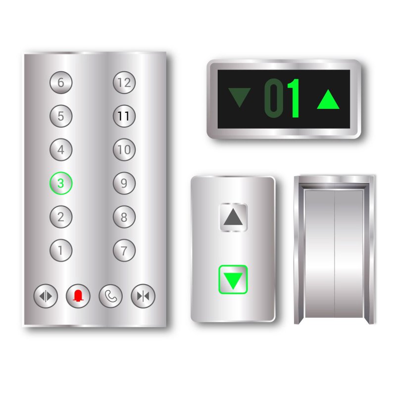 LED Aydınlatmalı Asansör Butonu